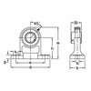 Ami Bearings SINGLE ROW BALL BEARING - 50MM WIDE SET SCREW PEDESTAL BASE PILLOW BLOCK UCPH210